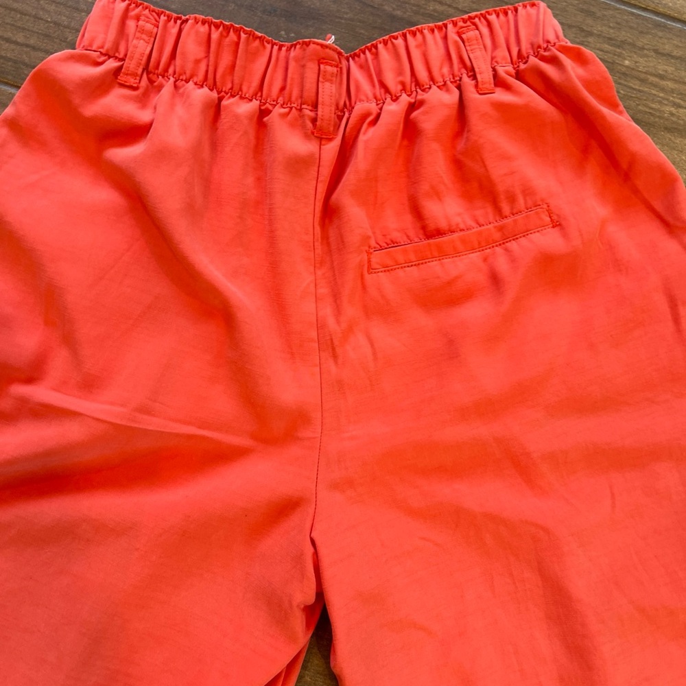 Free People Nothin' To Say Pleated Trousers in orange. Size Small. elastic waist - Picture 4 of 11